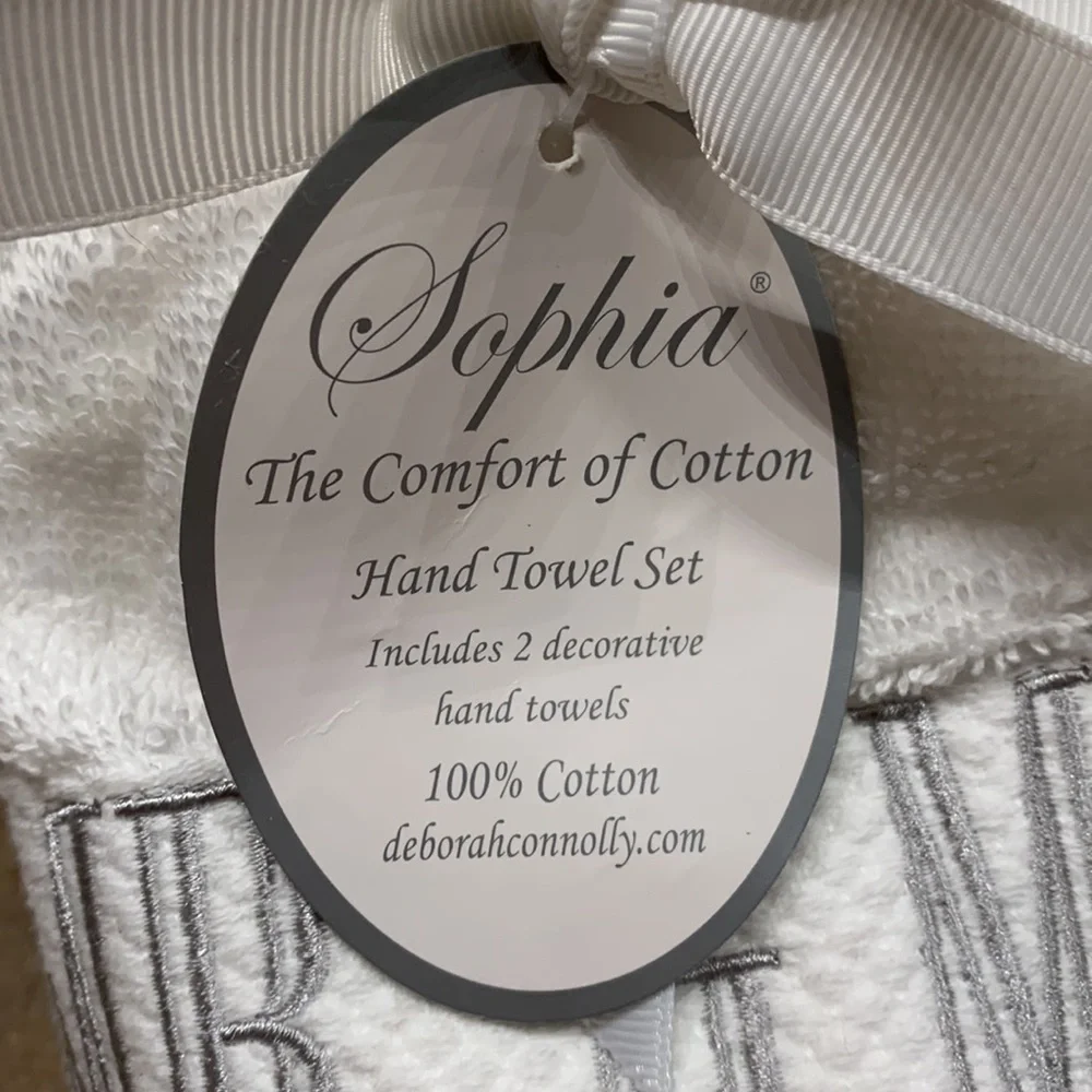 SOPHIA - THE COMFORT OF COTTON- Hand Towel Set - 2- MR. & MRS. EST 2018 🆕